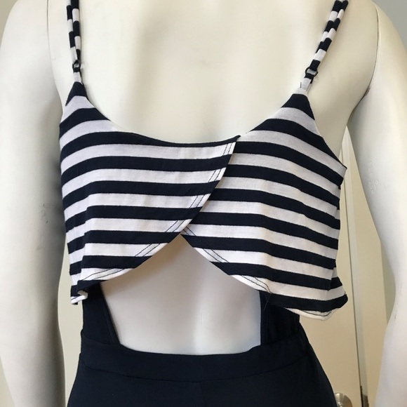 SEVENGATE NAVY STRIPED JUMPSUIT - Picture 7 of 8